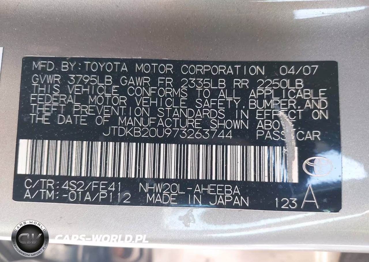 2007 Toyota Prius VIN:JTDKB20U973263744 - 9
