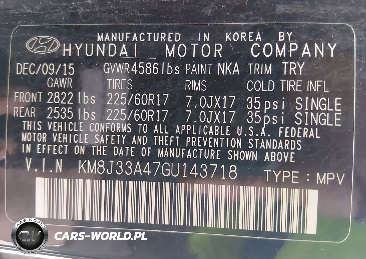 2016 Hyundai Tucson Se VIN:KM8J33A47GU143718 - 9