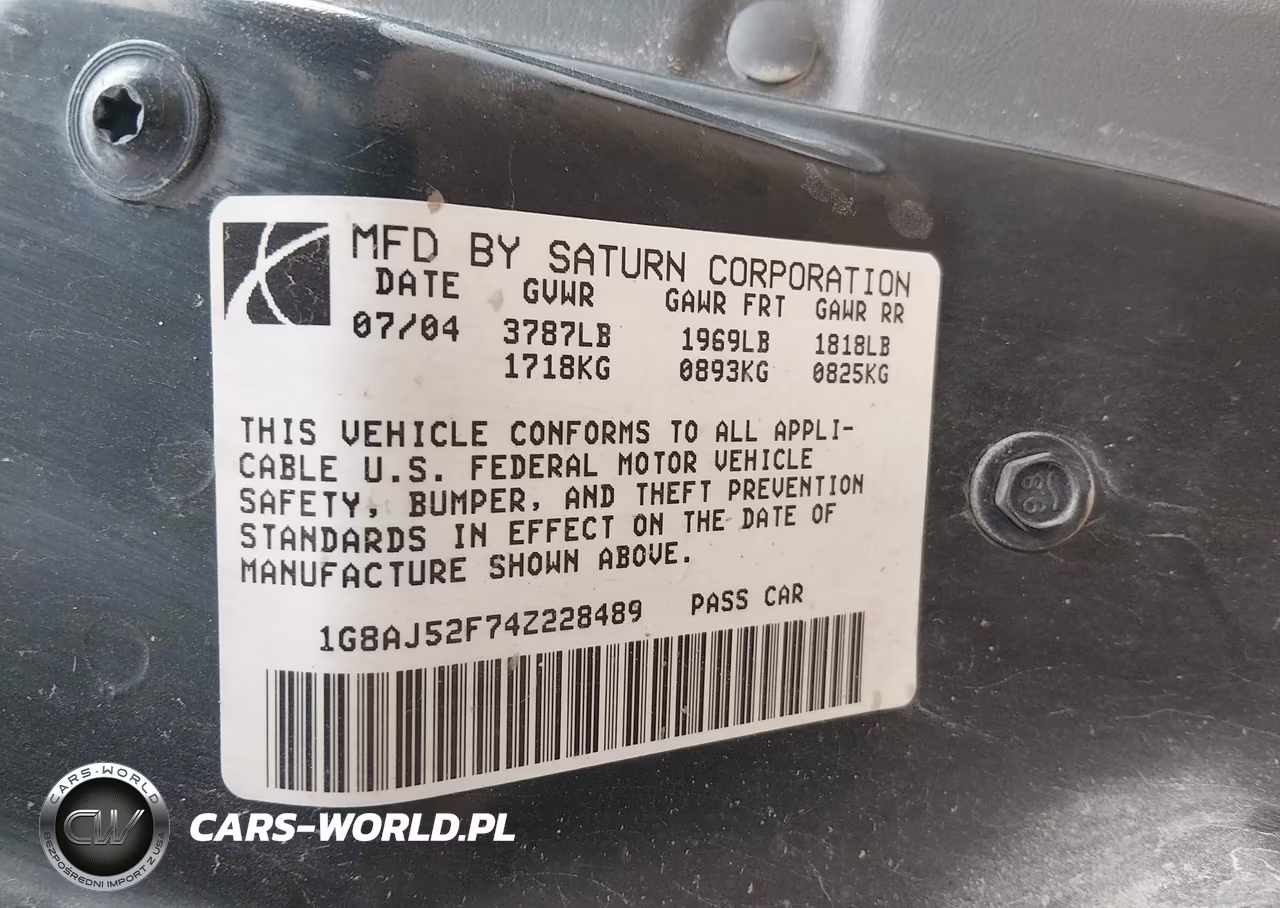 2004 Saturn Ion 2 VIN:1G8AJ52F74Z228489 - 9
