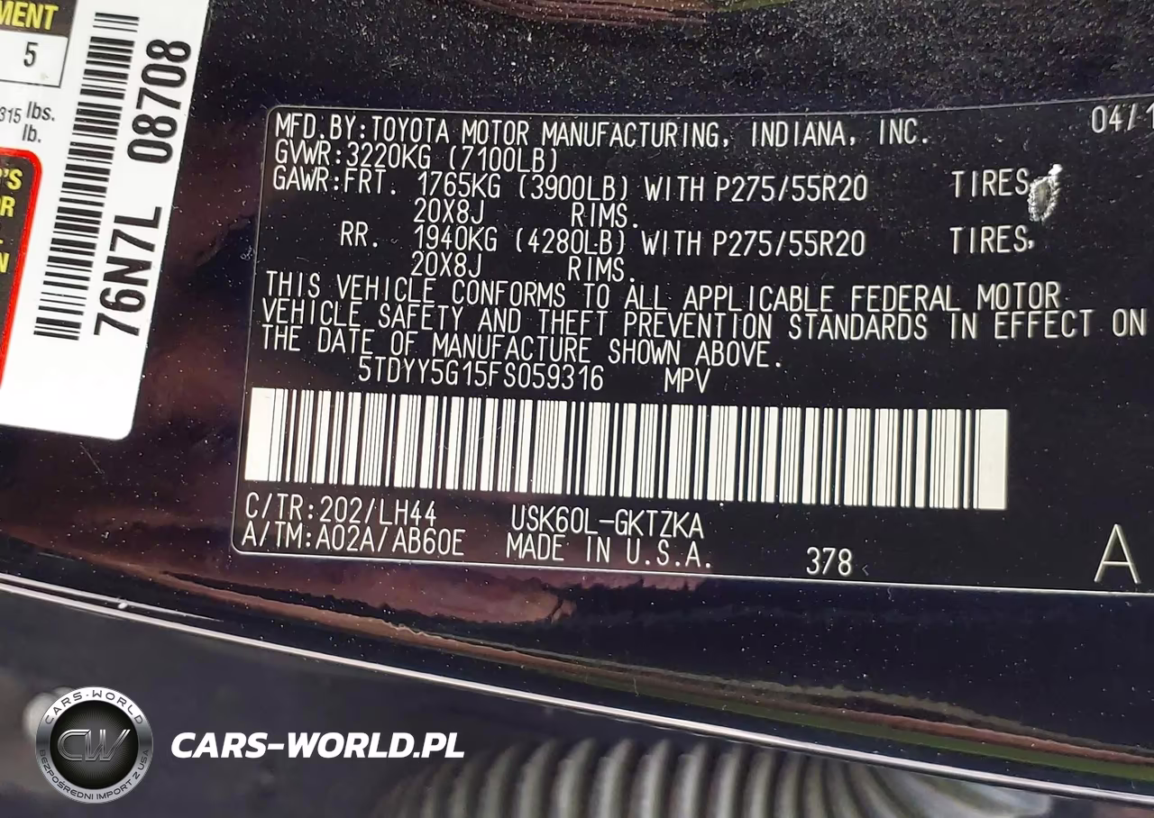 2015 Toyota Sequoia Platinum 5.7L V8 VIN:5TDYY5G15FS059316 - 9