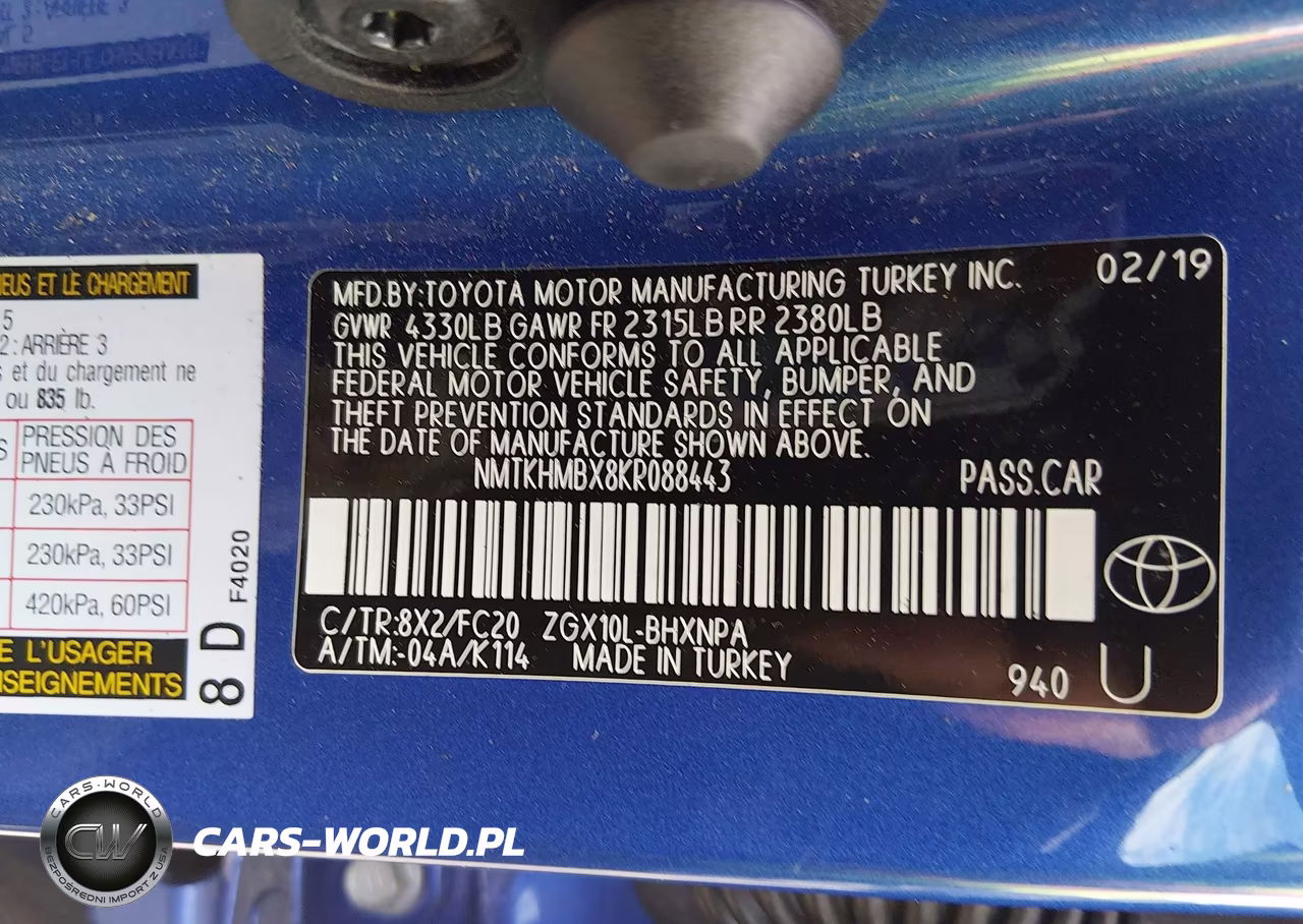 2019 Toyota C-Hr Le VIN:NMTKHMBX8KR088443 - 9