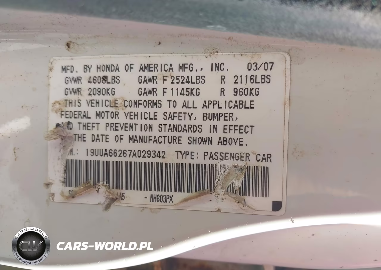 2007 Acura Tl 3.2 VIN:19UUA66267A029342 - 9