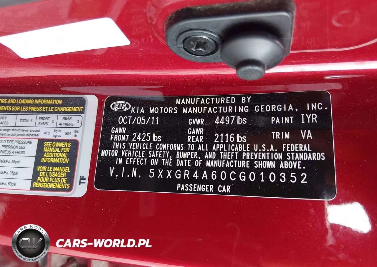 2012 Kia Optima Sx VIN:5XXGR4A60CG010352 - 9