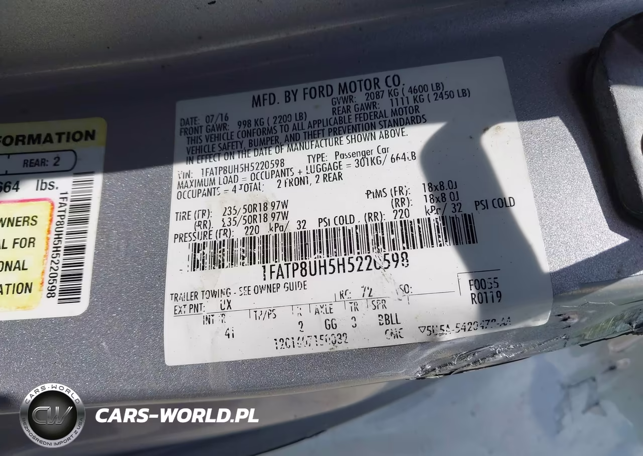2017 Ford Mustang Ecoboost Premium VIN:1FATP8UH5H5220598 - 9