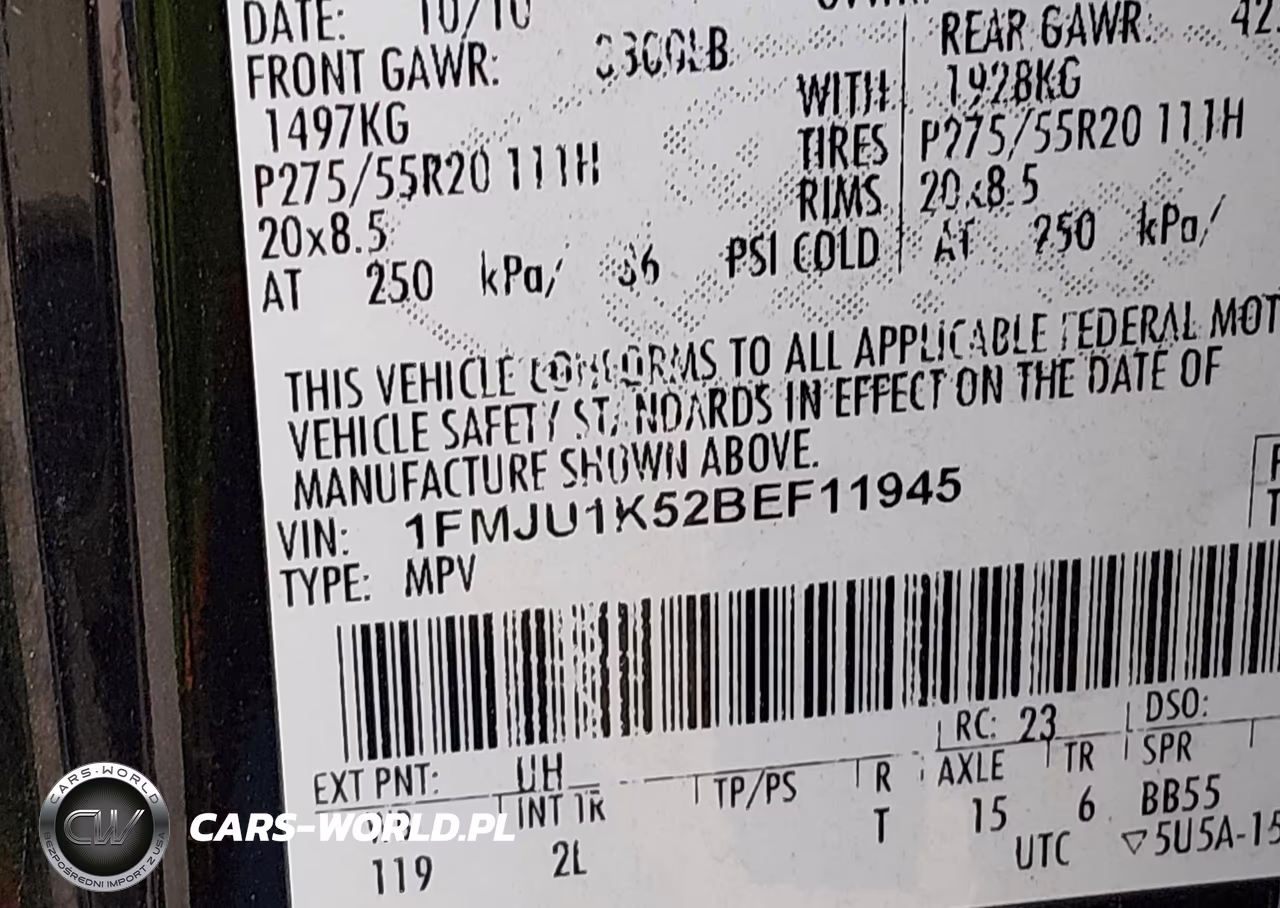 2011 Ford Expedition Limited VIN:1FMJU1K52BEF11945 - 9