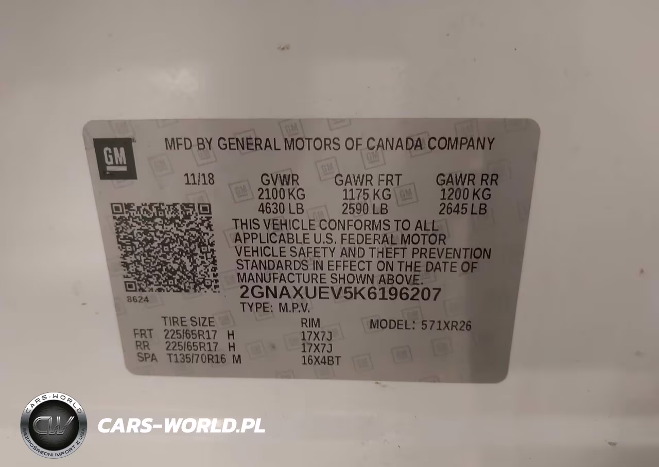 2019 Chevrolet Equinox Lt VIN:2GNAXUEV5K6196207 - 9