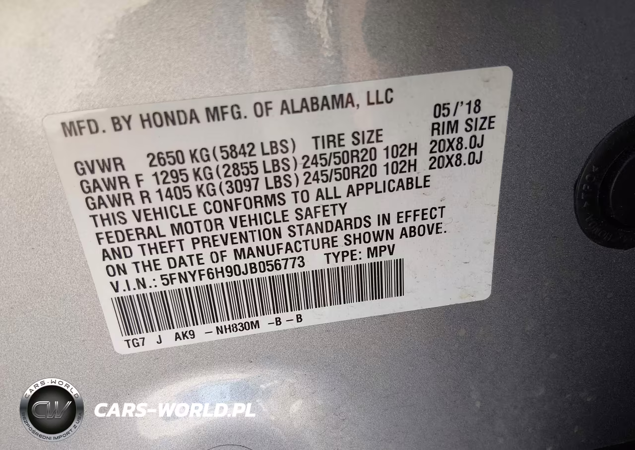 2018 Honda Pilot Touring VIN:5FNYF6H90JB056773 - 9