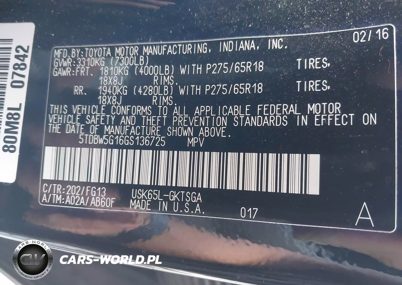 2016 Toyota Sequoia Sr5 5.7L V8 VIN:5TDBW5G16GS136725 - 9