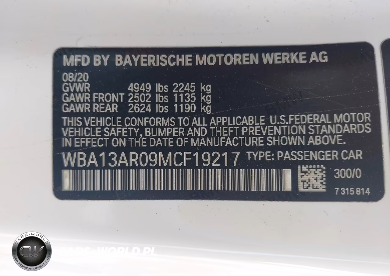 2021 BMW M440I xDrive VIN:WBA13AR09MCF19217 - 9