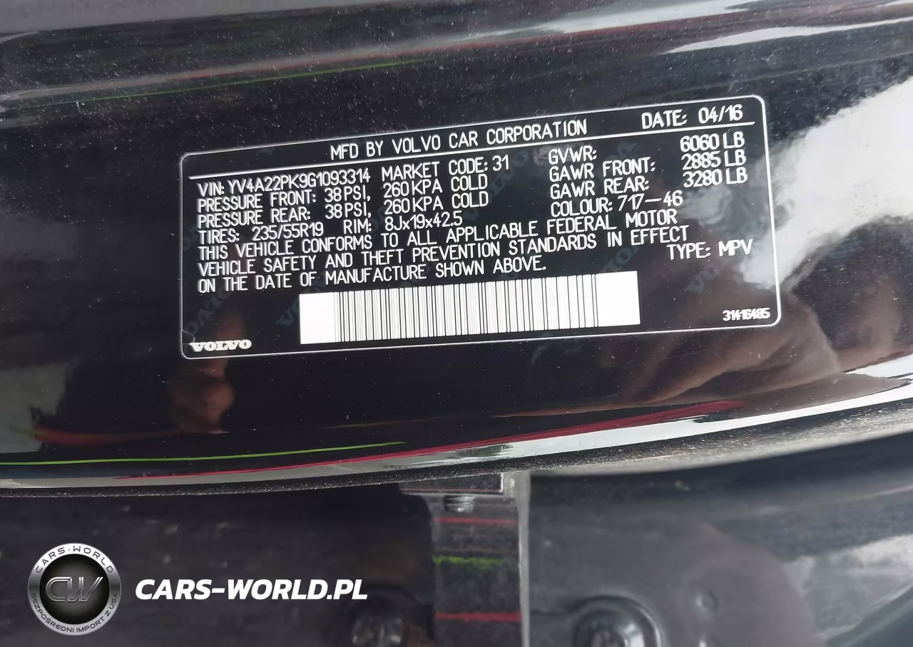 2016 Volvo Xc90 T6 Momentum VIN:YV4A22PK9G1093314 - 9