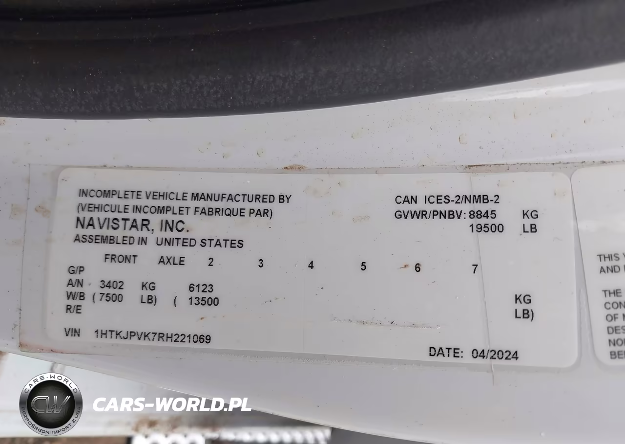 2024 Chevrolet Silverado 6500Hd 1Wt VIN:1HTKJPVK7RH221069 - 9