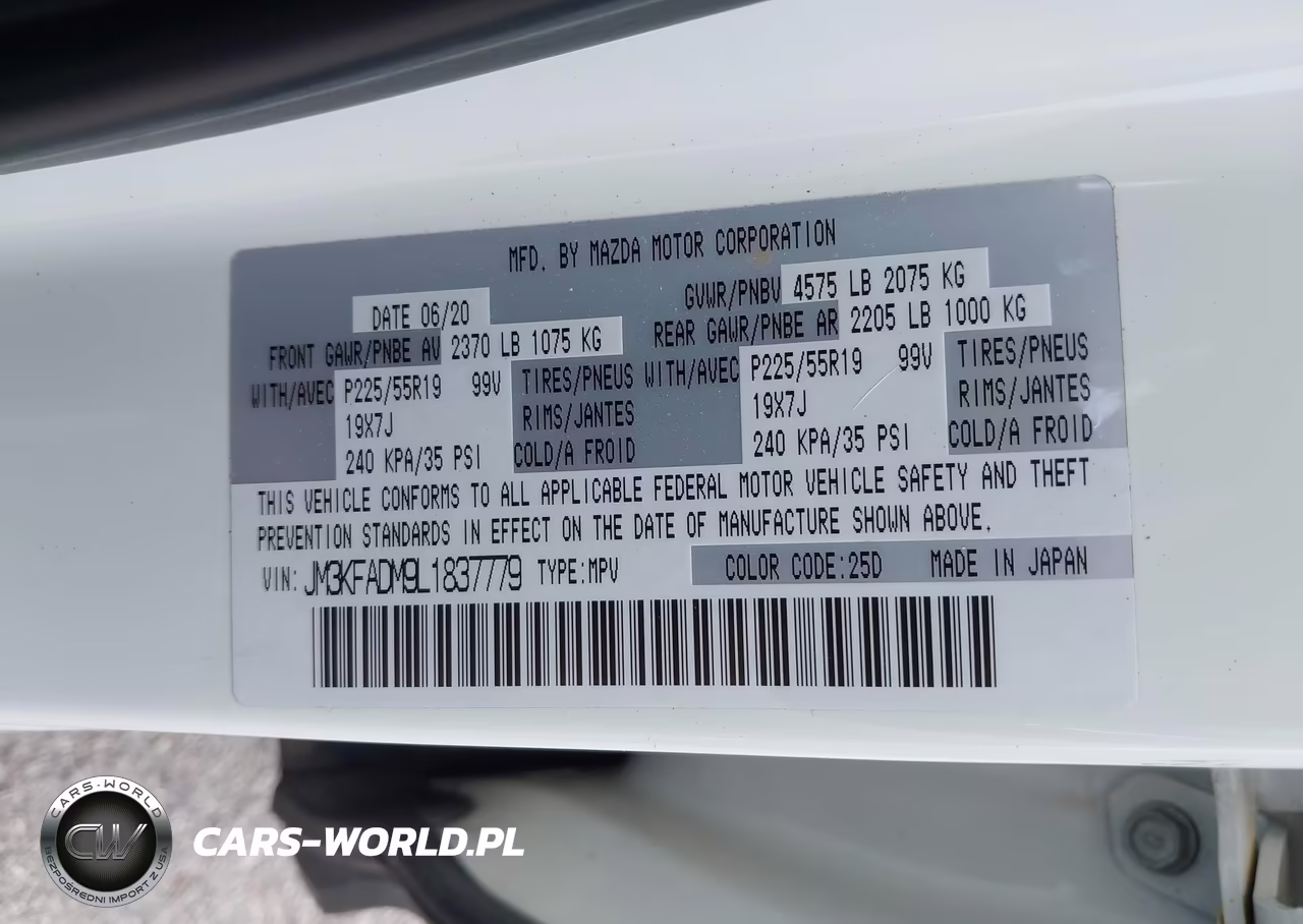 2020 Mazda Cx-5 Grand Touring VIN:JM3KFADM9L1837779 - 9