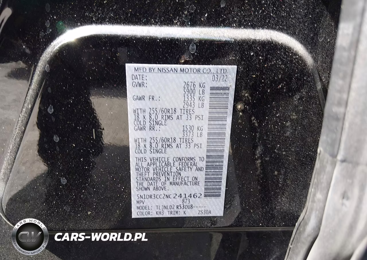 2022 Nissan Pathfinder Sl 4Wd VIN:5N1DR3CC2NC241462 - 9