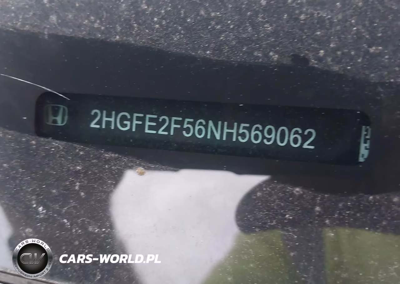 2022 Honda Civic Sport VIN:2HGFE2F56NH569062 - 9