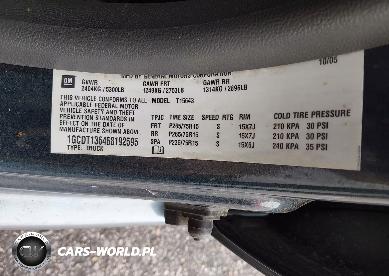 2006 Chevrolet Colorado Lt VIN:1GCDT136468192595 - 9