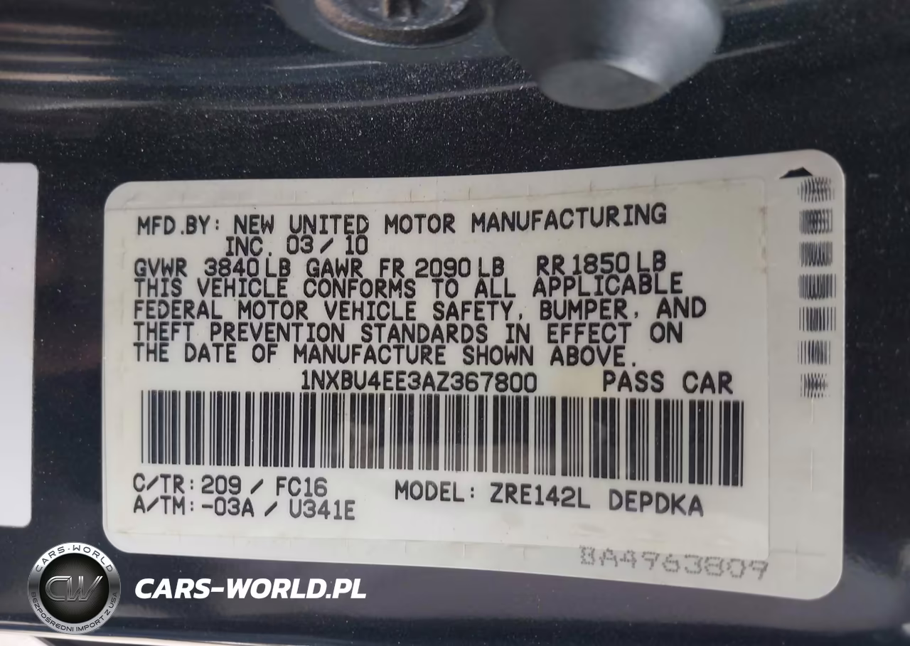 2010 Toyota Corolla Le VIN:1NXBU4EE3AZ367800 - 9