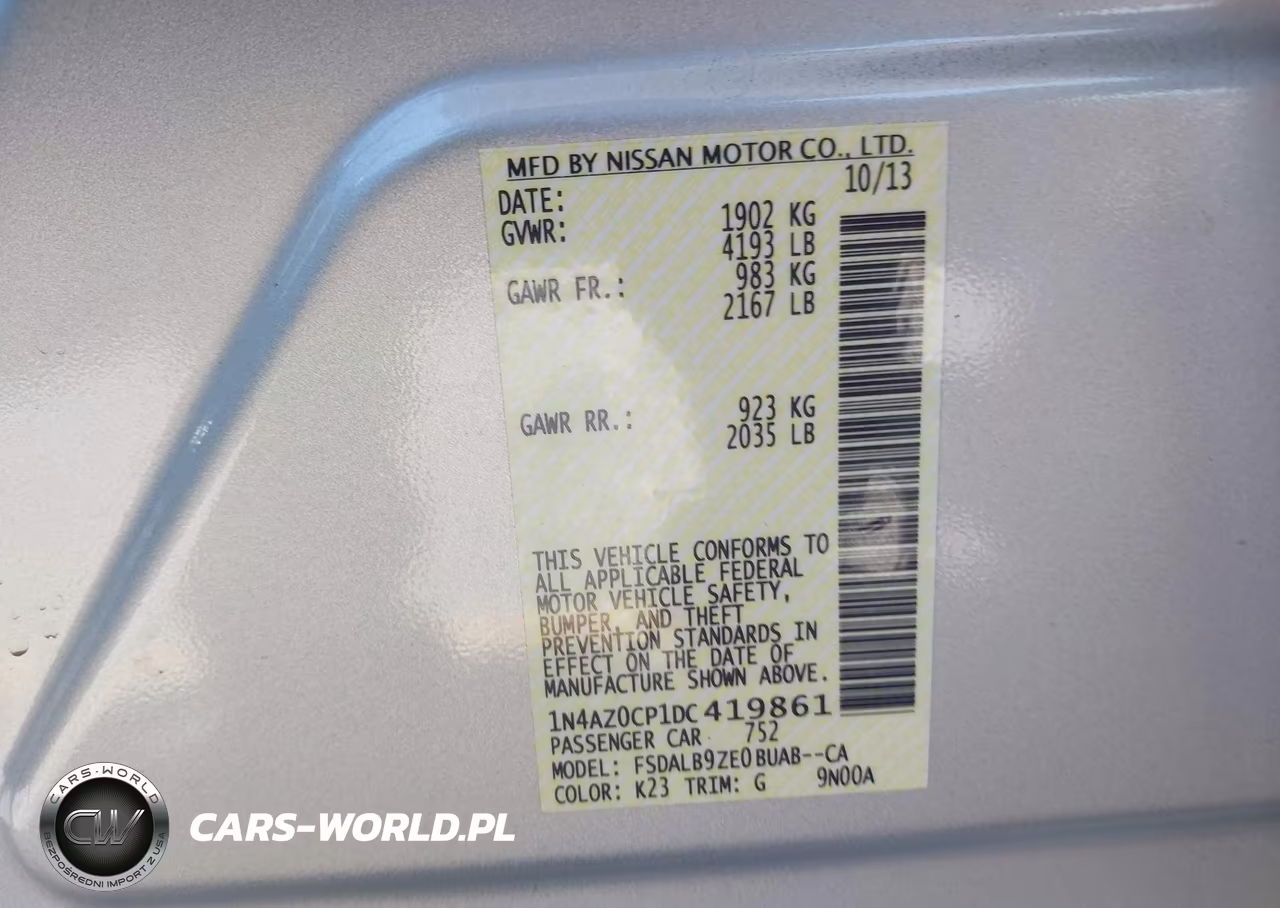 2013 Nissan Leaf S VIN:1N4AZ0CP1DC419861 - 9