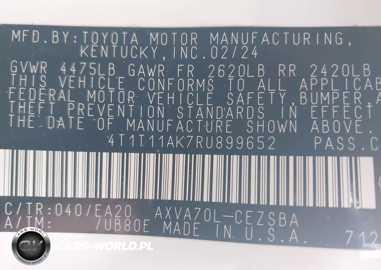 2024 Toyota Camry Se VIN:4T1T11AK7RU899652 - 9