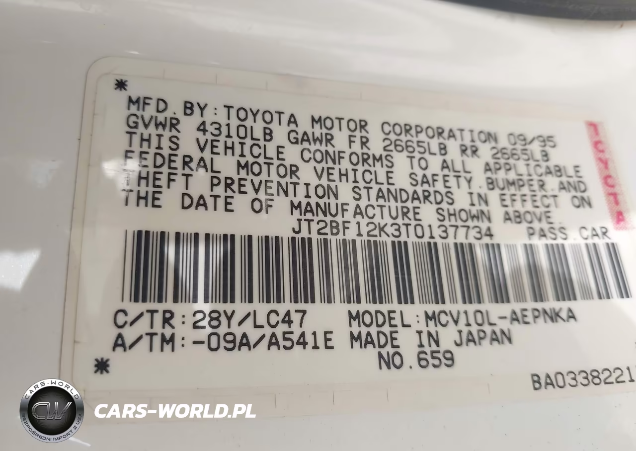 1996 Toyota Camry Le-Xle-Se VIN:JT2BF12K3T0137734 - 9