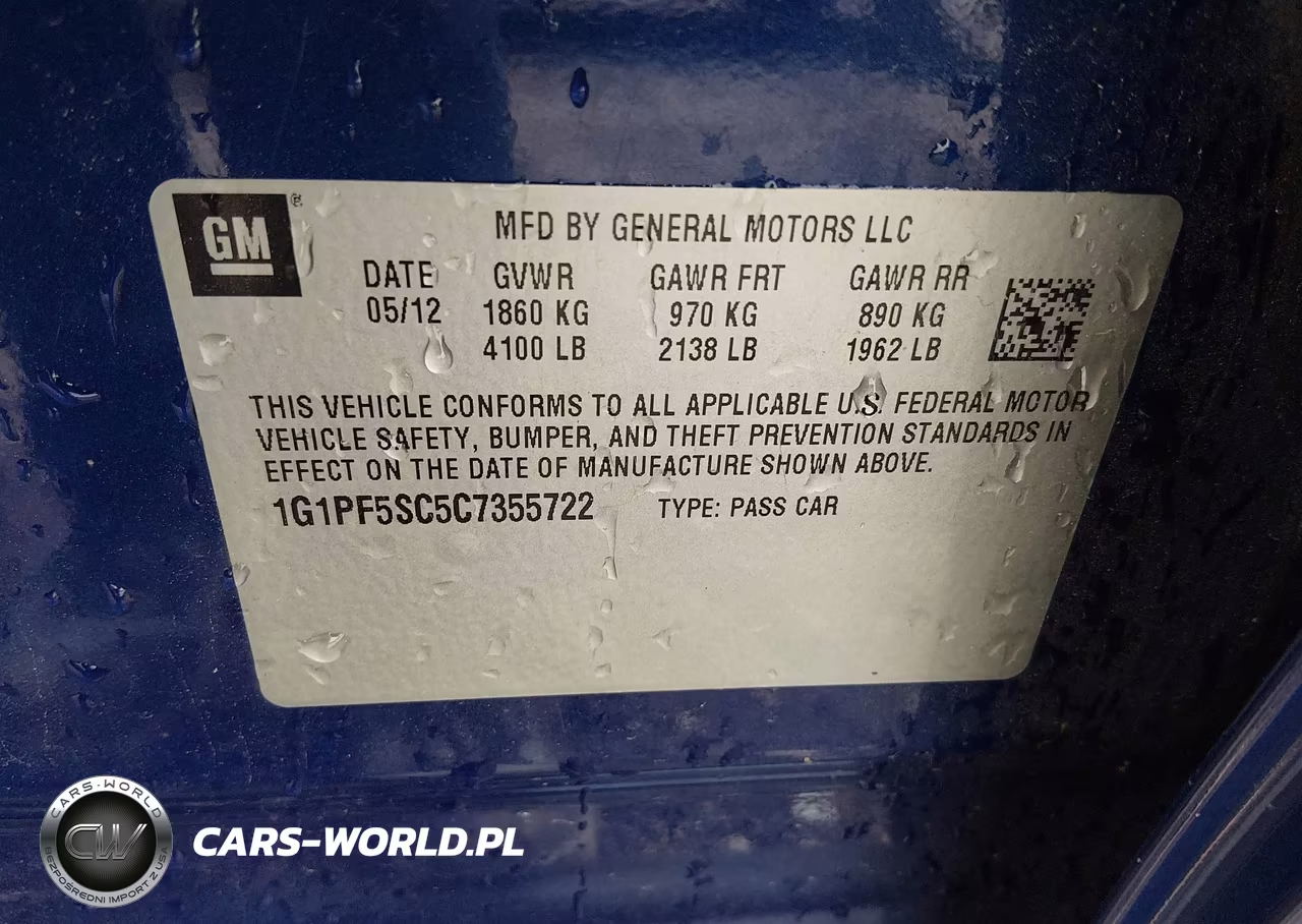 2012 Chevrolet Cruze 1Lt VIN:1G1PF5SC5C7355722 - 9