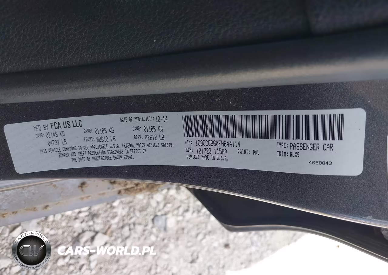 2015 Chrysler 200 S VIN:1C3CCCBG0FN644114 - 9