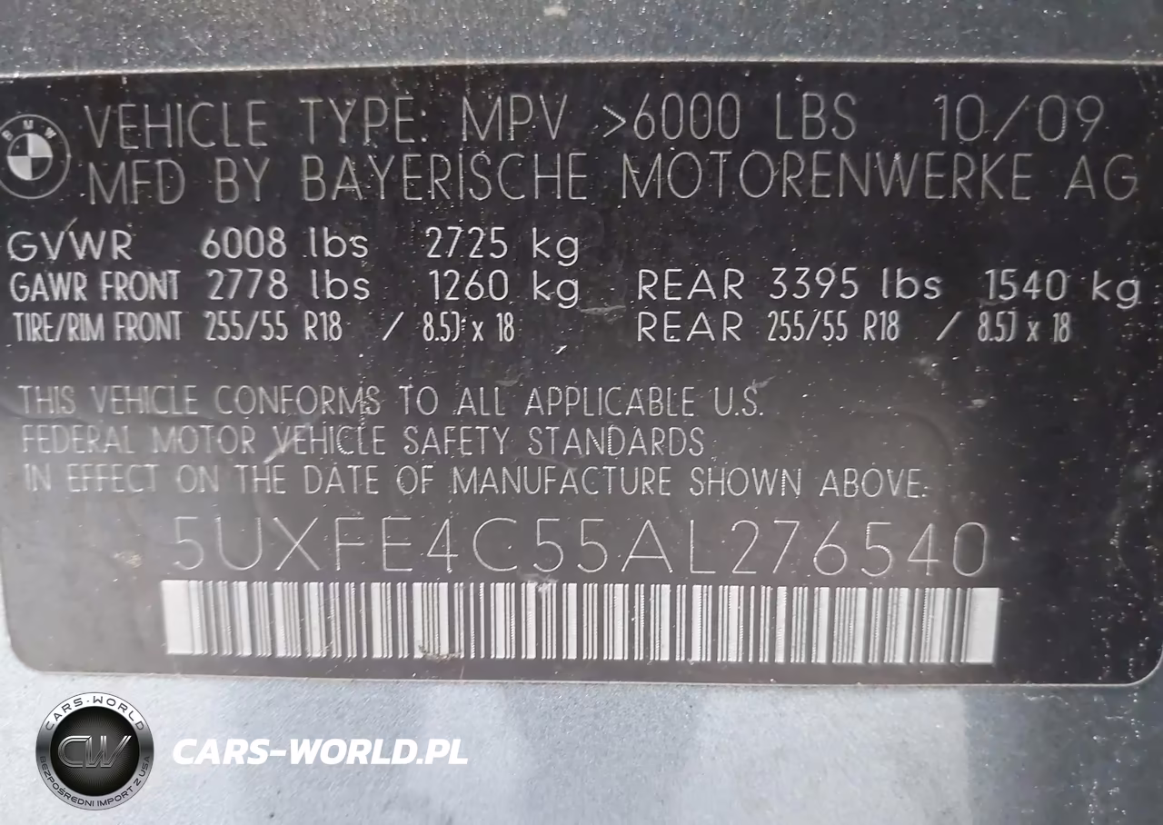 2010 BMW X5 xDrive30I VIN:5UXFE4C55AL276540 - 9