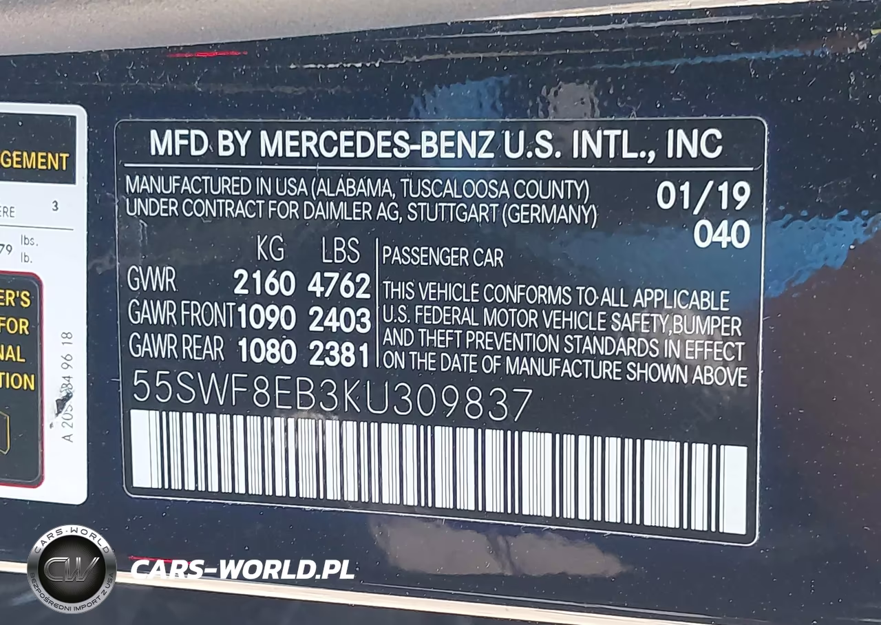 2019 Mercedes-Benz C 300 4Matic VIN:55SWF8EB3KU309837 - 9