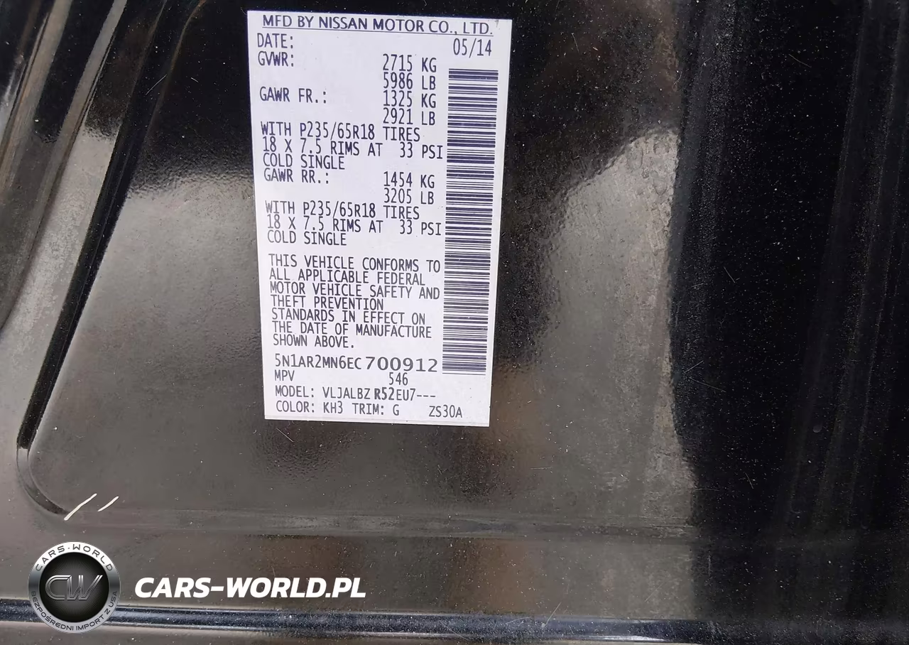 2014 Nissan Pathfinder S VIN:5N1AR2MN6EC700912 - 9