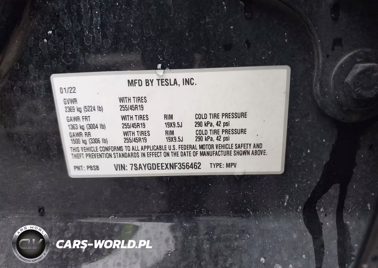 2022 Tesla Model Y Long Range Dual Motor All-Wheel Drive VIN:7SAYGDEEXNF356462 - 9