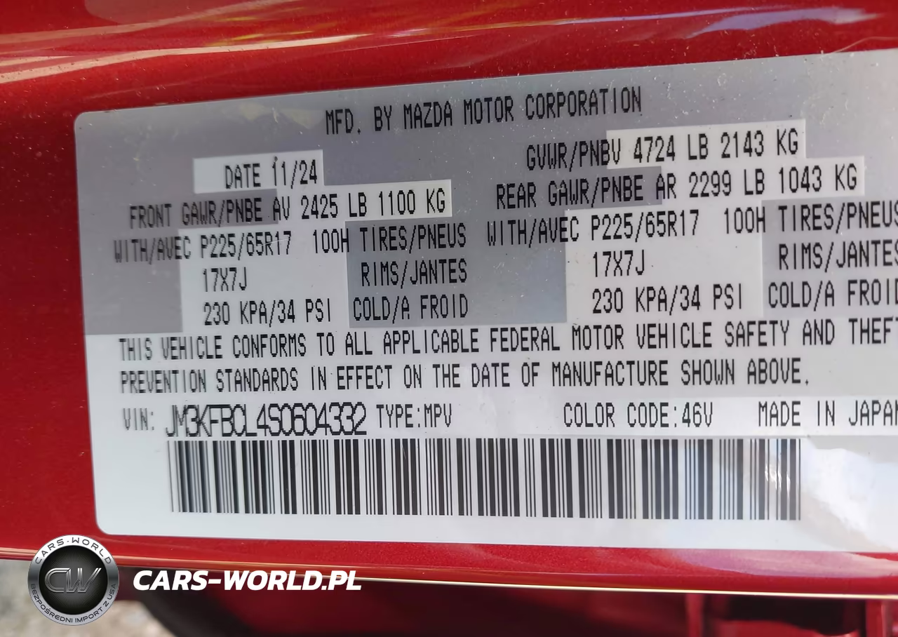 2025 Mazda Cx-5 2.5 S Preferred VIN:JM3KFBCL4S0604332 - 9