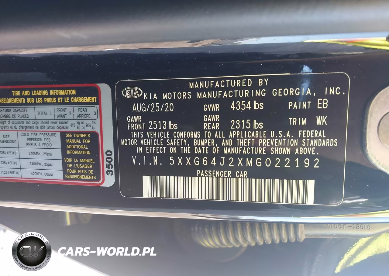 2021 Kia K5 Gt-Line VIN:5XXG64J2XMG022192 - 9