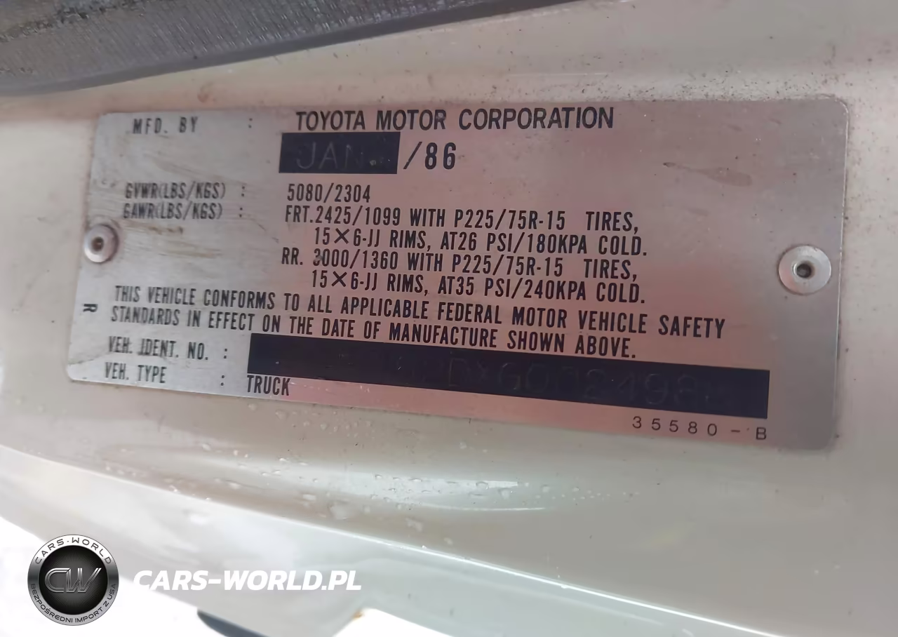 1986 Toyota 4Runner Rn60 VIN:JT4RN62DXG0024988 - 9