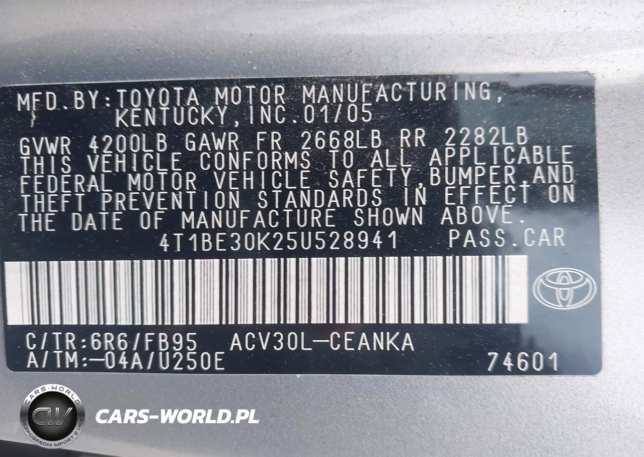 2005 Toyota Camry Le VIN:4T1BE30K25U528941 - 9