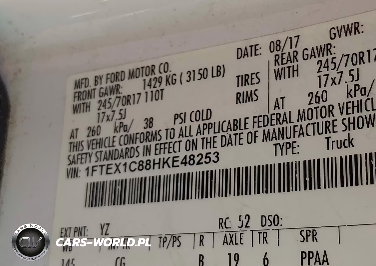 2017 Ford F-150 Xl VIN:1FTEX1C88HKE48253 - 9