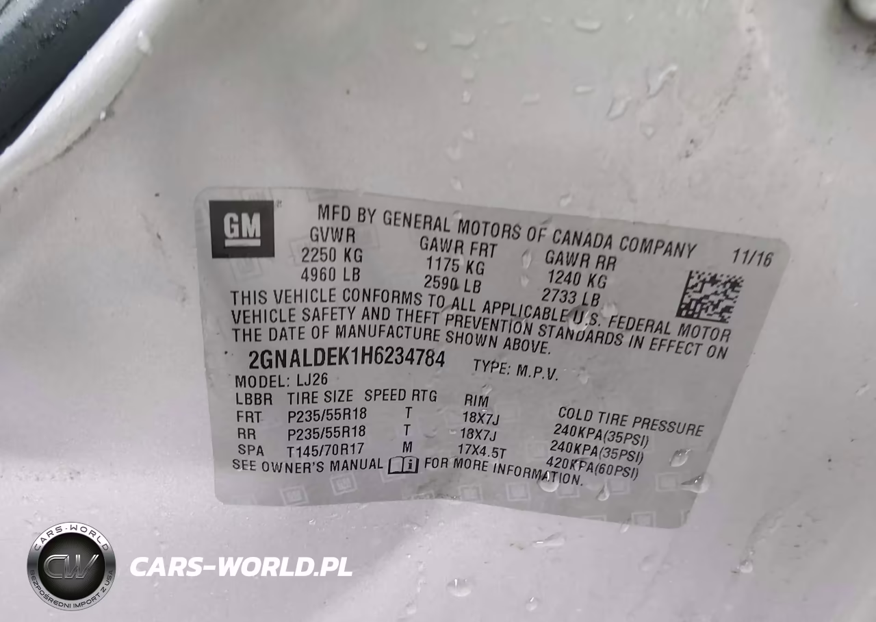 2017 Chevrolet Equinox Premier VIN:2GNALDEK1H6234784 - 9
