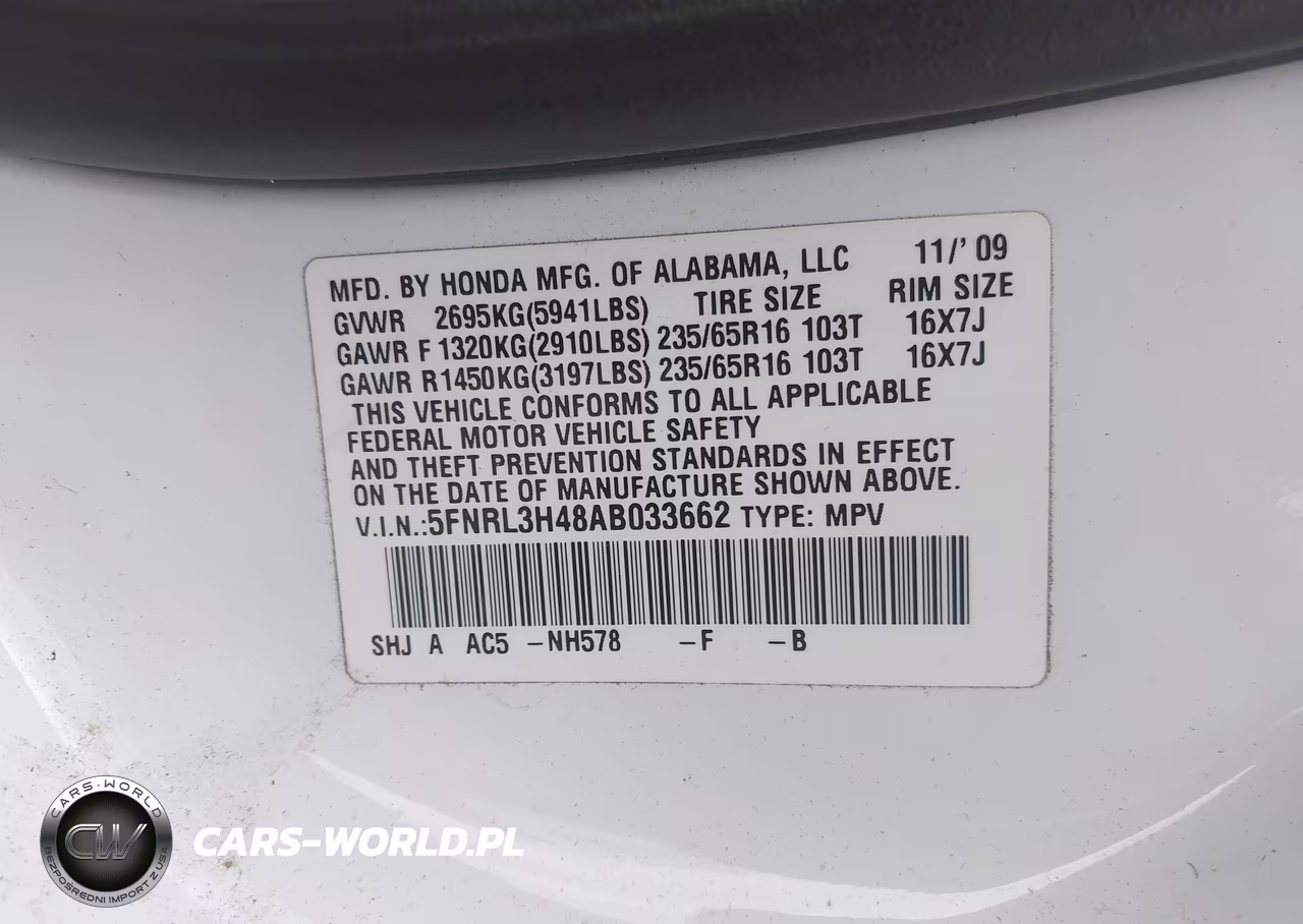 2010 Honda Odyssey Ex VIN:5FNRL3H48AB033662 - 9