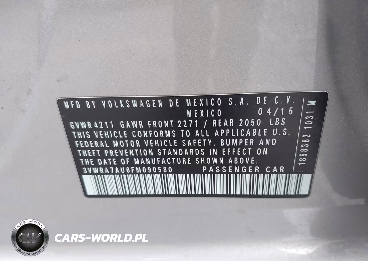 2015 Volkswagen Golf Tdi S 4-Door VIN:3VWRA7AU6FM090580 - 9