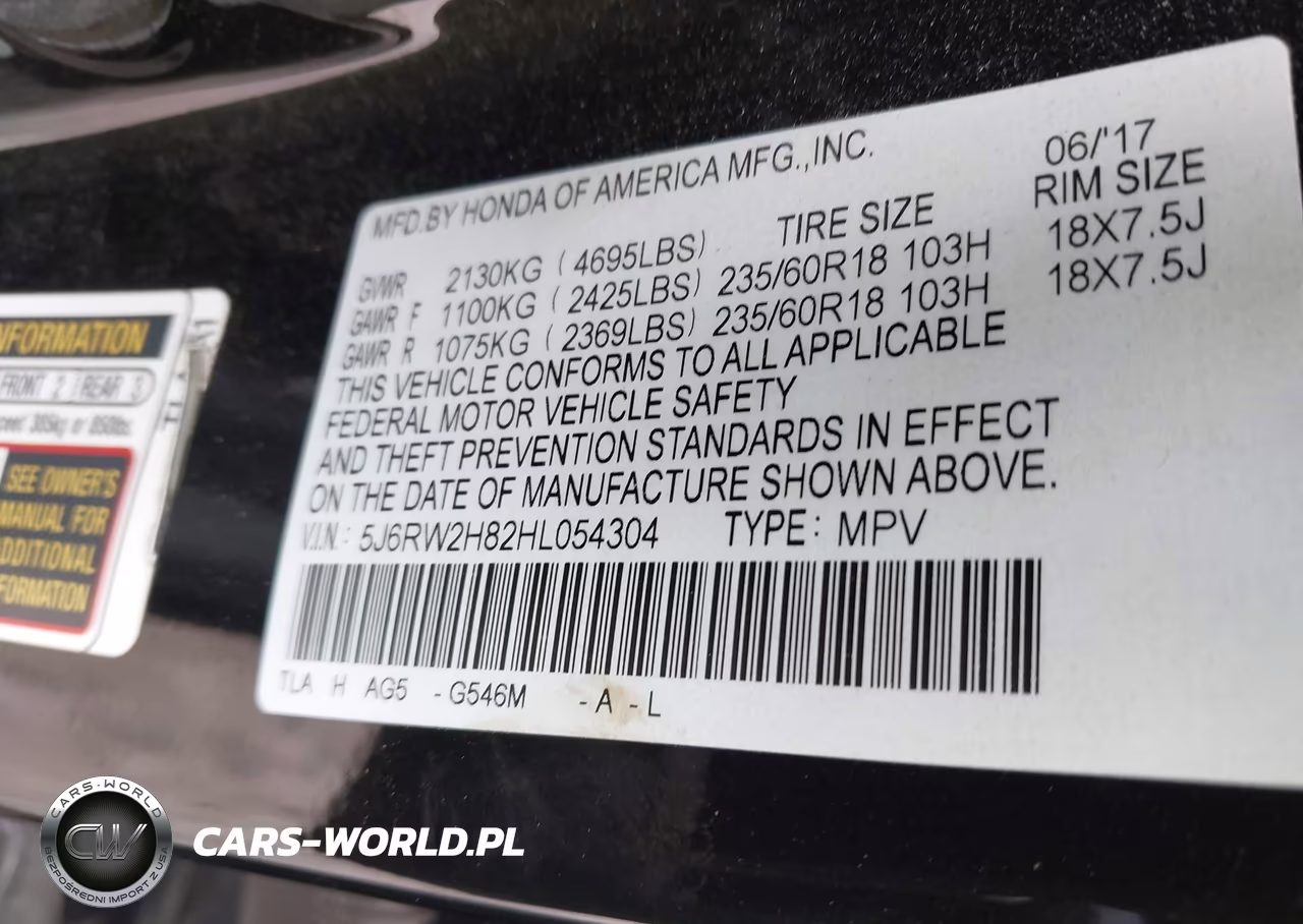 2017 Honda Cr-V Ex-L-Ex-L Navi VIN:5J6RW2H82HL054304 - 9