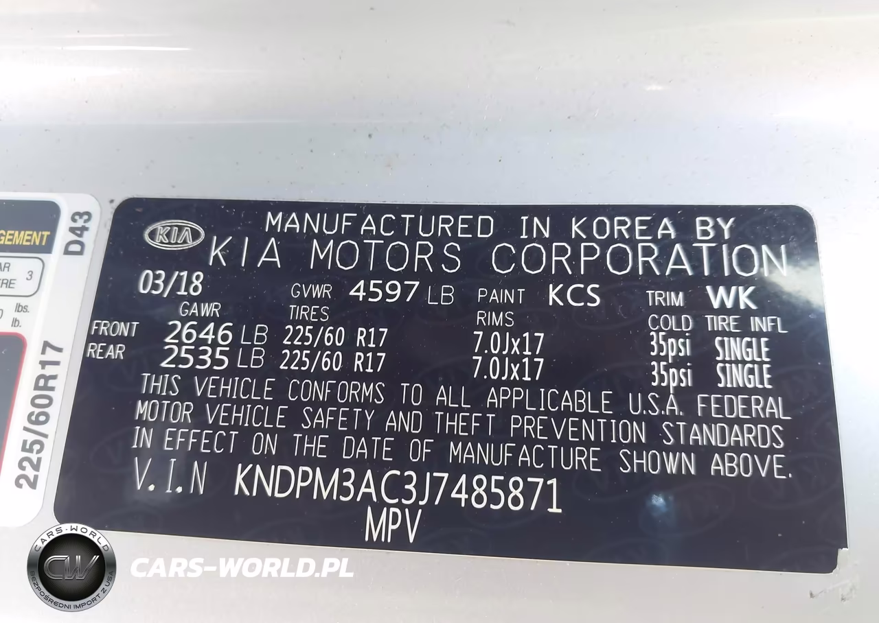 2018 Kia Sportage Lx VIN:KNDPM3AC3J7485871 - 9