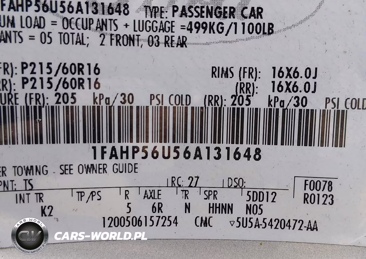 2006 Ford Taurus Sel VIN:1FAHP56U56A131648 - 9