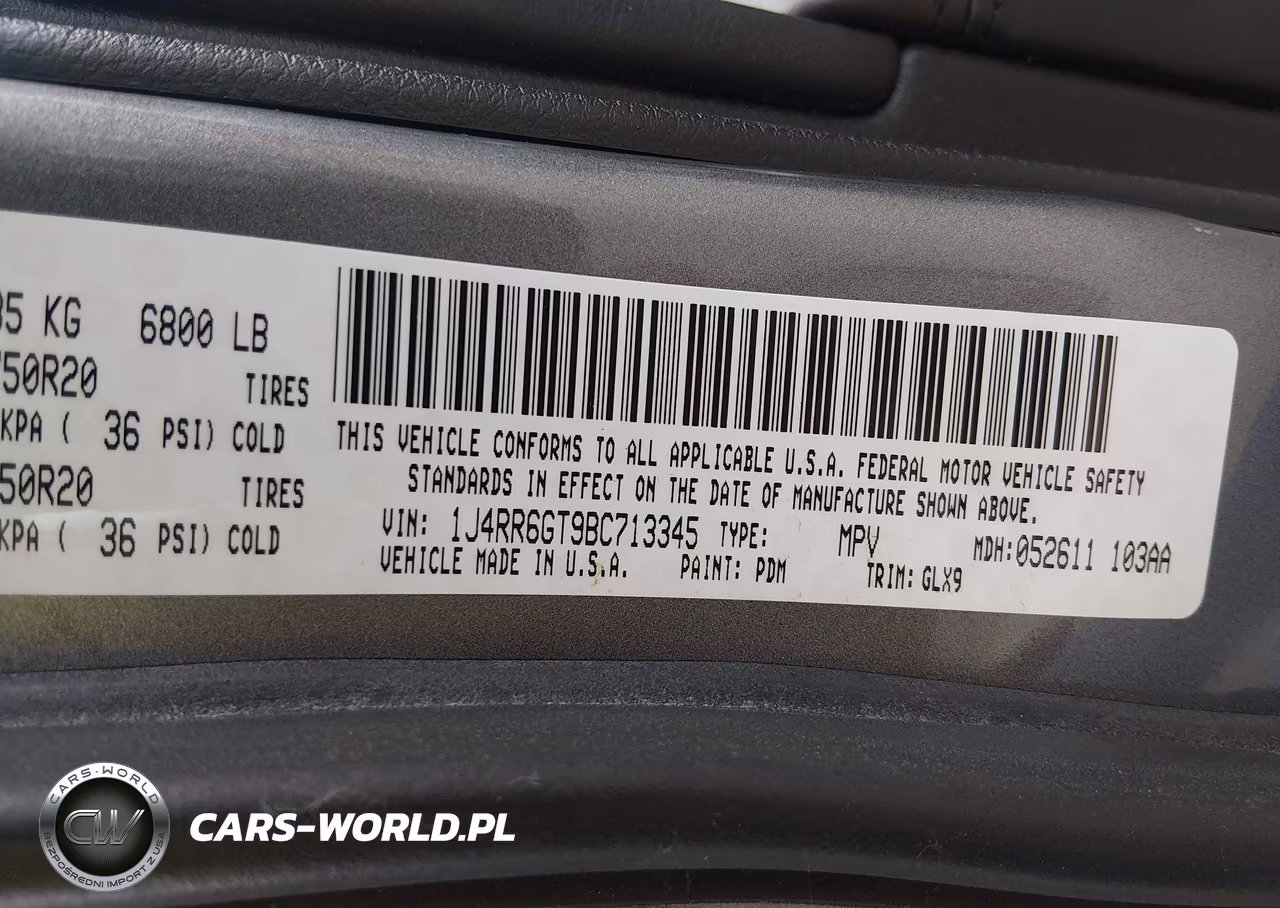 2011 Jeep Grand Cherokee Overland VIN:1J4RR6GT9BC713345 - 9