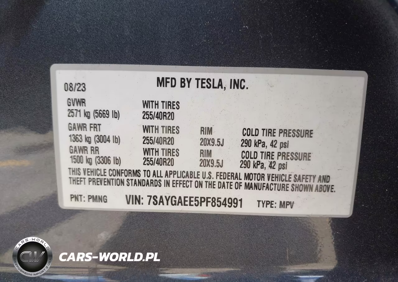 2023 Tesla Model Y Awd-Long Range Dual Motor All-Wheel Drive VIN:7SAYGAEE5PF854991 - 9