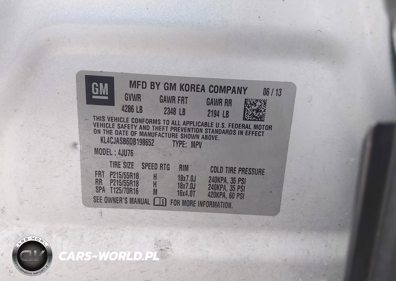 2013 Buick Encore VIN:KL4CJASB6DB198652 - 9