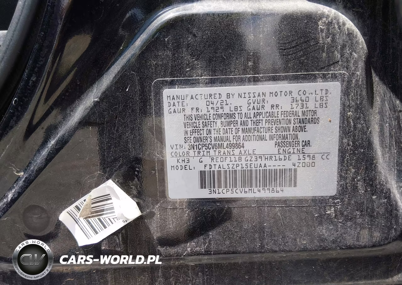 2021 Nissan Kicks Sv Xtronic Cvt VIN:3N1CP5CV6ML499864 - 9