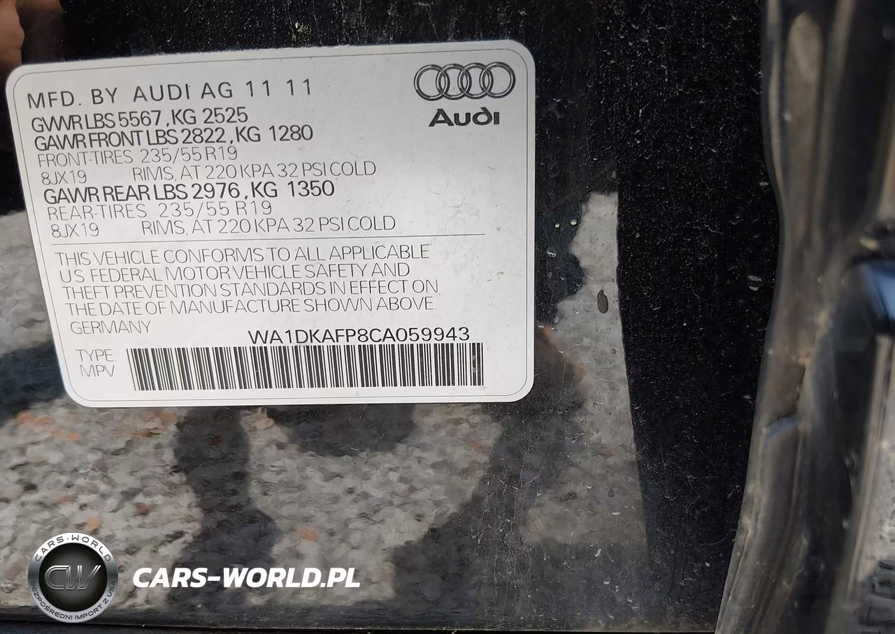 2012 Audi Q5 3.2 Premium Plus VIN:WA1DKAFP8CA059943 - 9