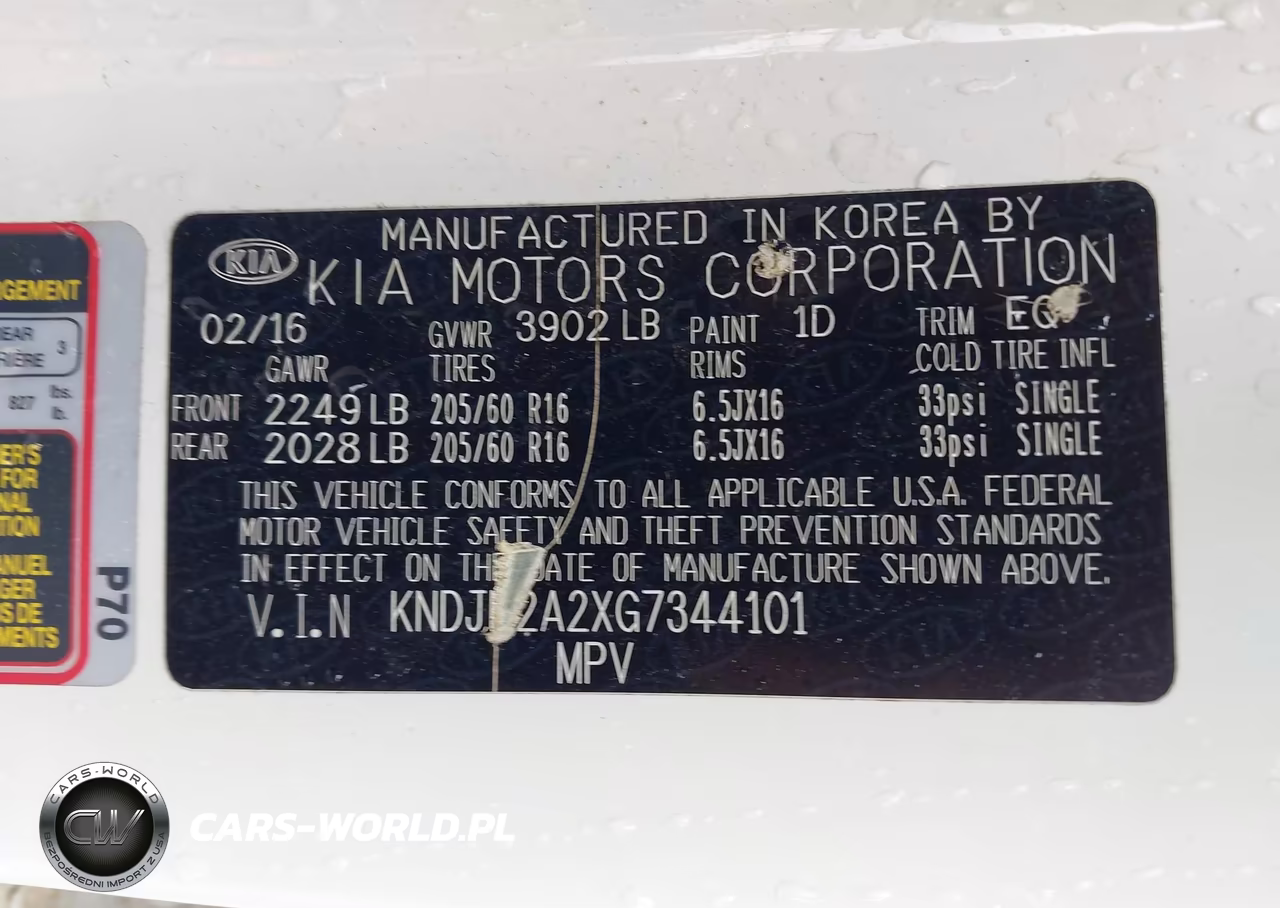 2016 Kia Soul VIN:KNDJN2A2XG7344101 - 9