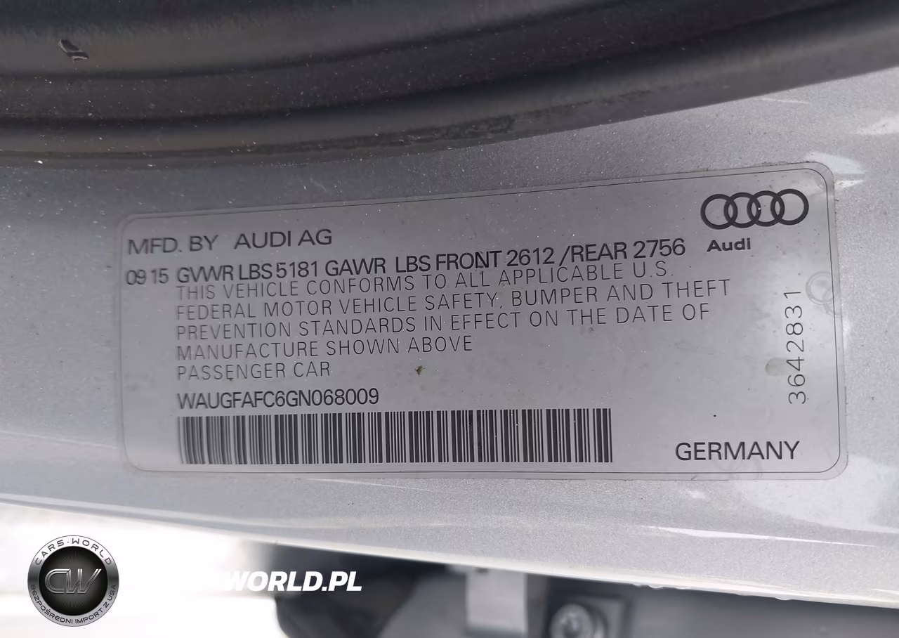 2016 Audi A6 2.0T Premium Plus VIN:WAUGFAFC6GN068009 - 9