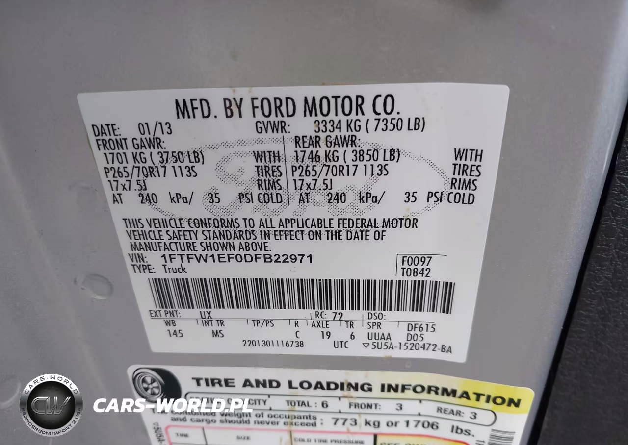 2013 Ford F-150 Xlt VIN:1FTFW1EF0DFB22971 - 9