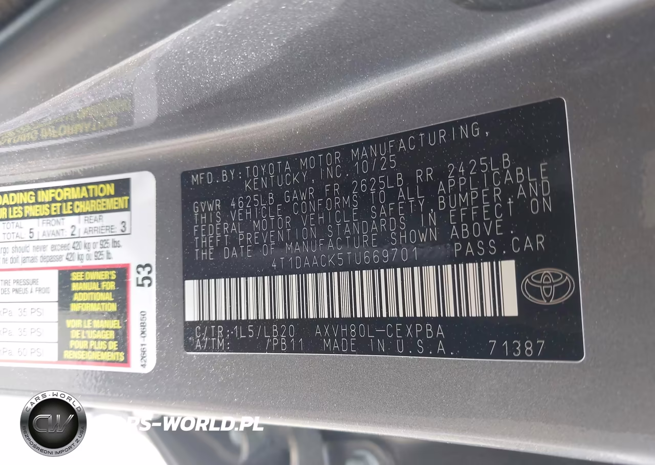 2026 Toyota Camry Xse VIN:4T1DAACK5TU669701 - 9