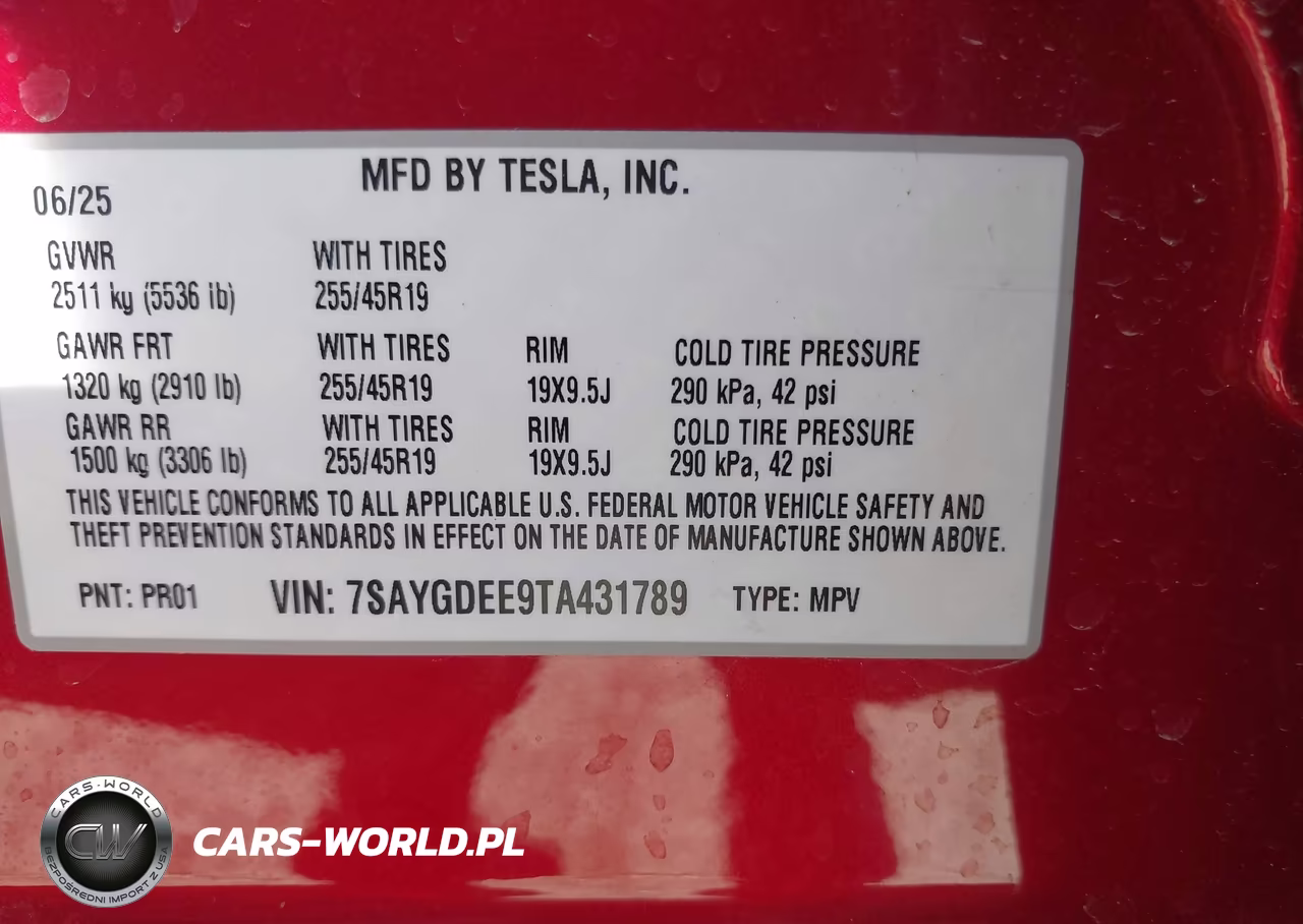 2026 Tesla Model Y VIN:7SAYGDEE9TA431789 - 8